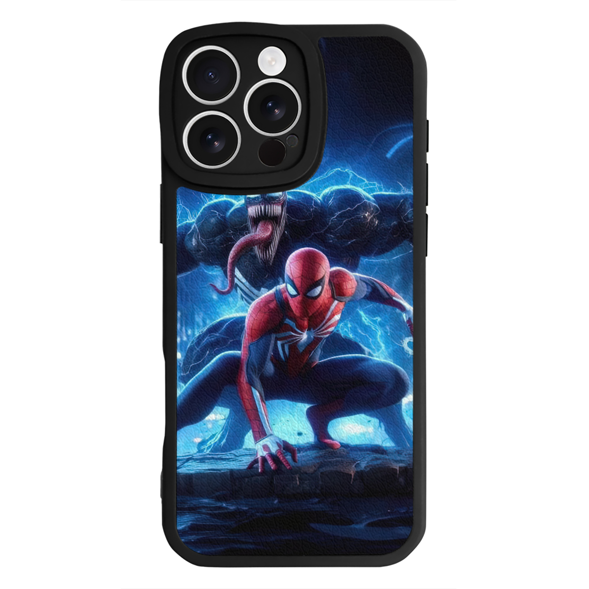 （画像用） Spider Man スパイダーマン 【iPhone 16シリーズ対応】シリコンスマホケース（レザー調） 材質：シリコン